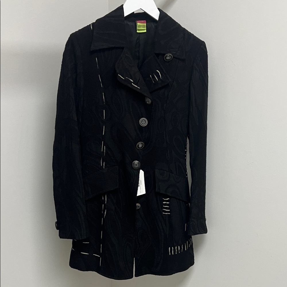 Save The Queen Textured Wool Coat